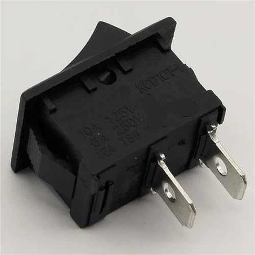 Interrupteur à bascule 2 broches marche/arrêt KCD1 noir 21x15 mm - 3
