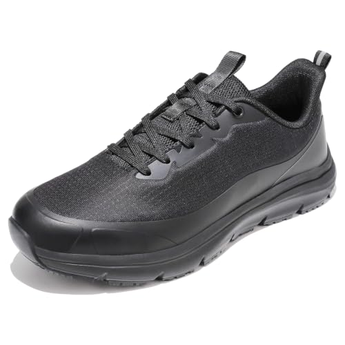 Image of Men's Chef Shoes Lightweight Non-Slip Wide Casual Work Shoes for Kitchens & Nursing