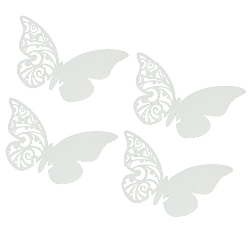 50 Segnaposto Segnabicchiere Farfalla in Carta