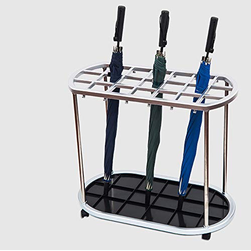 Porte-parapluie bac d'égouttage à roulettes pour maison et bureau