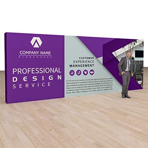 Vispronet Pop-Up Tension Fabric Trade Show Display Booth Frames (19.6ft x 7.4ft)