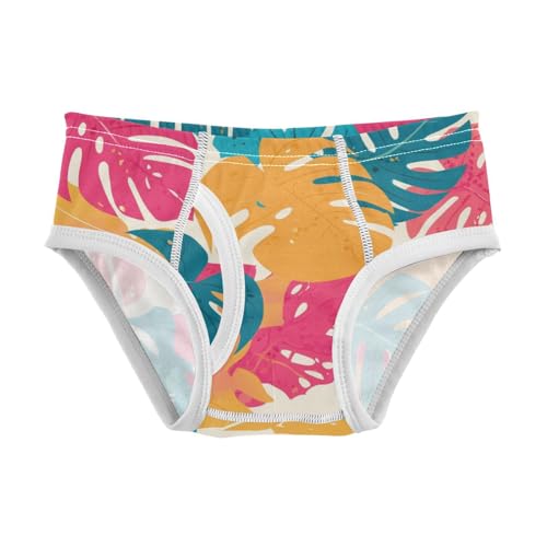 KLL Leaves Monstera Blots Toddler Boys Cotton Boxer Briefs Breathable Undies