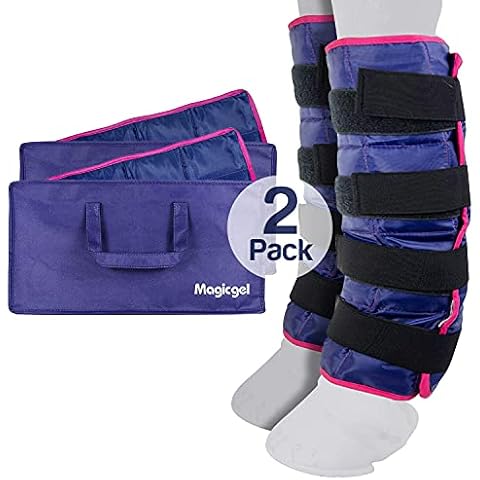 Horse Ice Pack - Cooling Leg Wraps for Hock, Ankle, Knee, Legs, Boots, and Hooves. (Twin Ice Boot, by Magic Gel) Cover