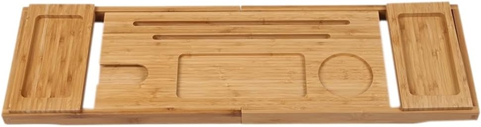 Adjustable Bathtub Tray Bathroom Organizer Expandable Sides Holder for Book Glass Towel,As Show-Fits All