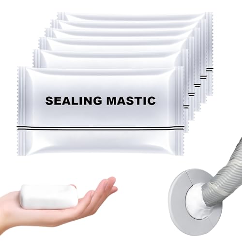 Waterproof Sealant Mastic, 2025 Upgrade Waterproof Repair Sealing Clay, Cement Crack Filler,Quick Mending Mud for Drain Connection, Wall Hole, Air Conditioning Hole (6)