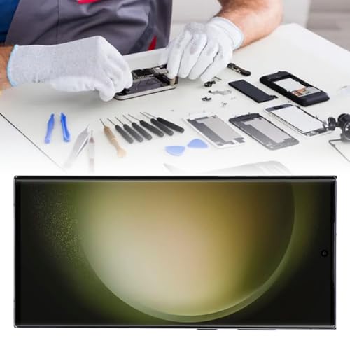 Garsent AMOLED Original for S23 Ultra, LED LCD Display Touch Screen Digitizer Assembly S23ultra 5G SM S918U LCD Screen Replacement with Frame, 6.7 Inch, 3088x1440px Resolution