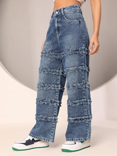Image of Dolce Crudo High Rise Wide Leg Jeans for Women