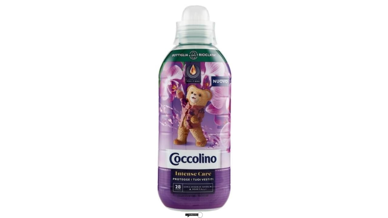 Coccolino - Ammorbidente concentrato, orchidea viola e mirtilli, 645 ml, 28 lavaggi, 16 pezzi + portachiavi Italy Shop Service in omaggio