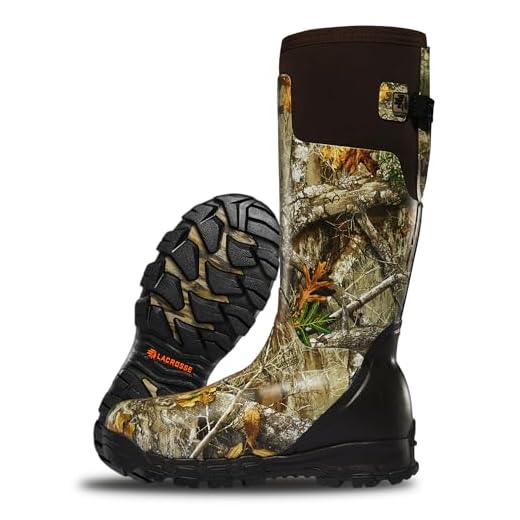 LaCrosse Alphaburly Pro 18" Insulated Hunting Boots for Men Featuring Waterproof Rubber, 1600G Thinsulate, and EVA Footbed, Realtree Edge - 12 M