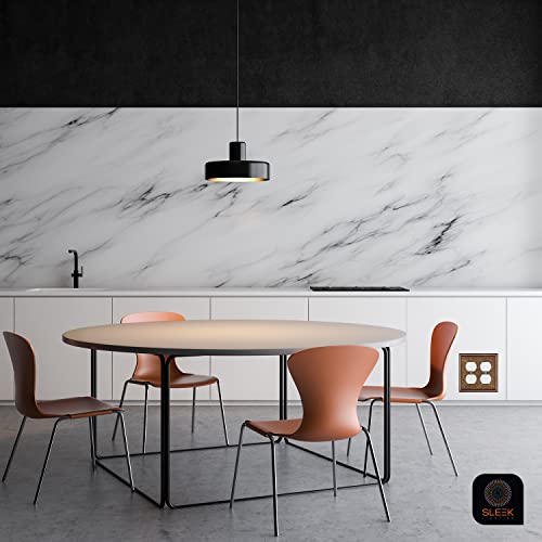 Pack Of 4 Wall Plate Outlet Switch Covers By Sleeklighting | Decorative Zinc Cast Sponged Bronze| Variety Of Styles: Rocker/Receptacle/Toggle / & Combo | Size: 1 Duplex #TOP4