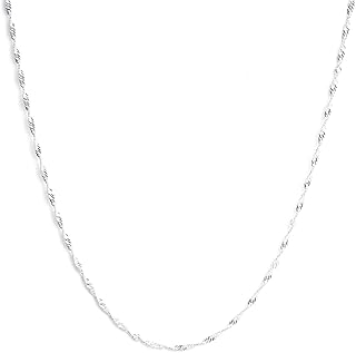 Clara 925 Sterling Silver Twisted Chain Necklace in 18 inches | Gift for Women and Girls| With Certificate of Authenticity... Price In India