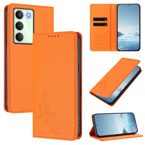 �X�}�z�P�[�X �Ή��@�� for Realme V70 / 14X / C75 5G�yRFID�u���b�N�z�y�J�[�h�z���_�[�t�����z �}�O�l�b�g�J�� �X�^���h�@�\�t���z�X�}�z�P�[�X Orange