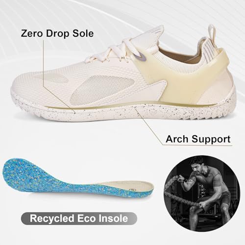 HiGropcore Barefoot Shoes for Men Wide Toe Box Zero Drop Arch Support Minimalist Gym Shoes Fashion Deadlift Cross Training Sneakers4