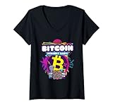 Diseño envejecido de cripto Bitcoin con flamencos, palmeras Vaporwave y cintas de casete con triángulos retro, para comerciantes y mineros de bitcoin, hombres, mujeres y adolescentes
