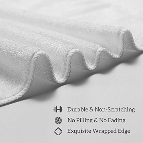 Cartman 14 X 14 Inch, 30 Pack, 280Gsm Microfiber Cleaning Cloths, Non-Abrasive, Reusable And Washable, All Purpose Cleaning Towels For Household, Car Washing, Drying & Auto Detailing, White #TOP5