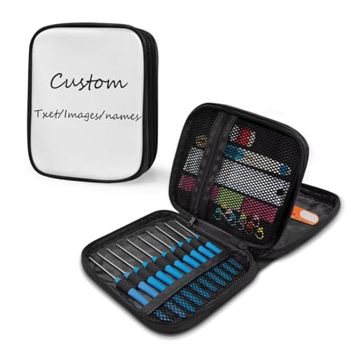 Image of Personalized Crochet Hook Case Custom Crochet Organizers and Storage for Travel