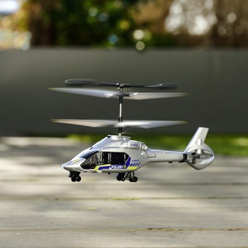 Dickie Toys - RC Polizei-Hubschrauber Airbus H160 (21 cm) - Ferngesteuerter Helikopter ab 8 Jahre mit Flugstabilisator und Licht, Spielzeug f&uuml;r Kinder, inkl. Fernbedienung und Batterien