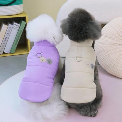 Abrigo para perros chaleco cortavientos de invierno gris Talla M 5