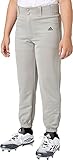 Adidas Boys Triple Stripe Traditional Baseball Pants (Grey Baseball, S)