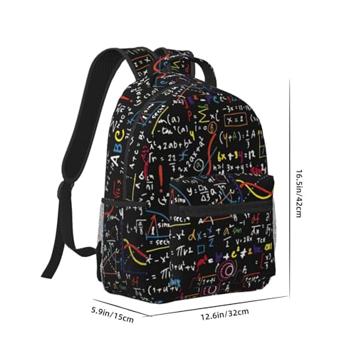 Sac de travail pour ordinateur portable avec compartiments et imprimé mathématique original