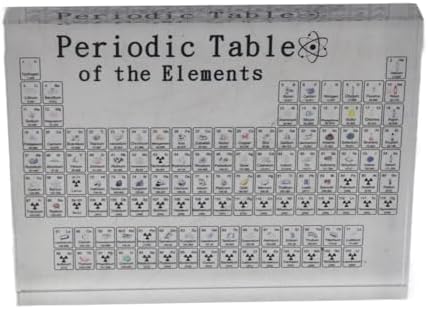 Ymiko Clear Acrylic Ergonomic Real Chemical Periodic Table Ideal for Classroom