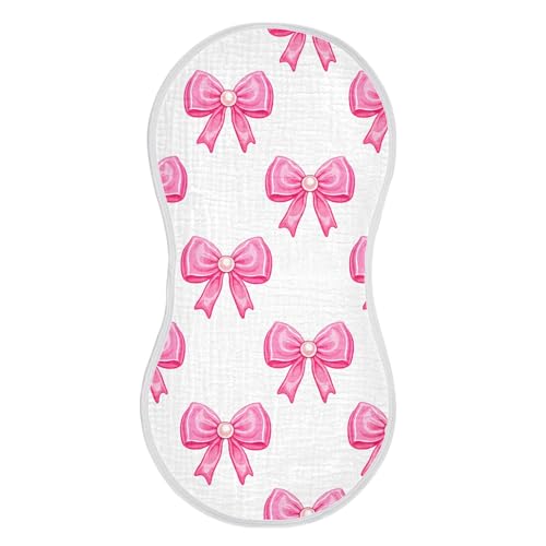 xigua Bows Muslin Baby Burp Cloths Set of 1, Super Soft & Absorbent Burping Rags, Cotton Burp Clothes Shower Gift for Newborn, Baby Girls and Boys