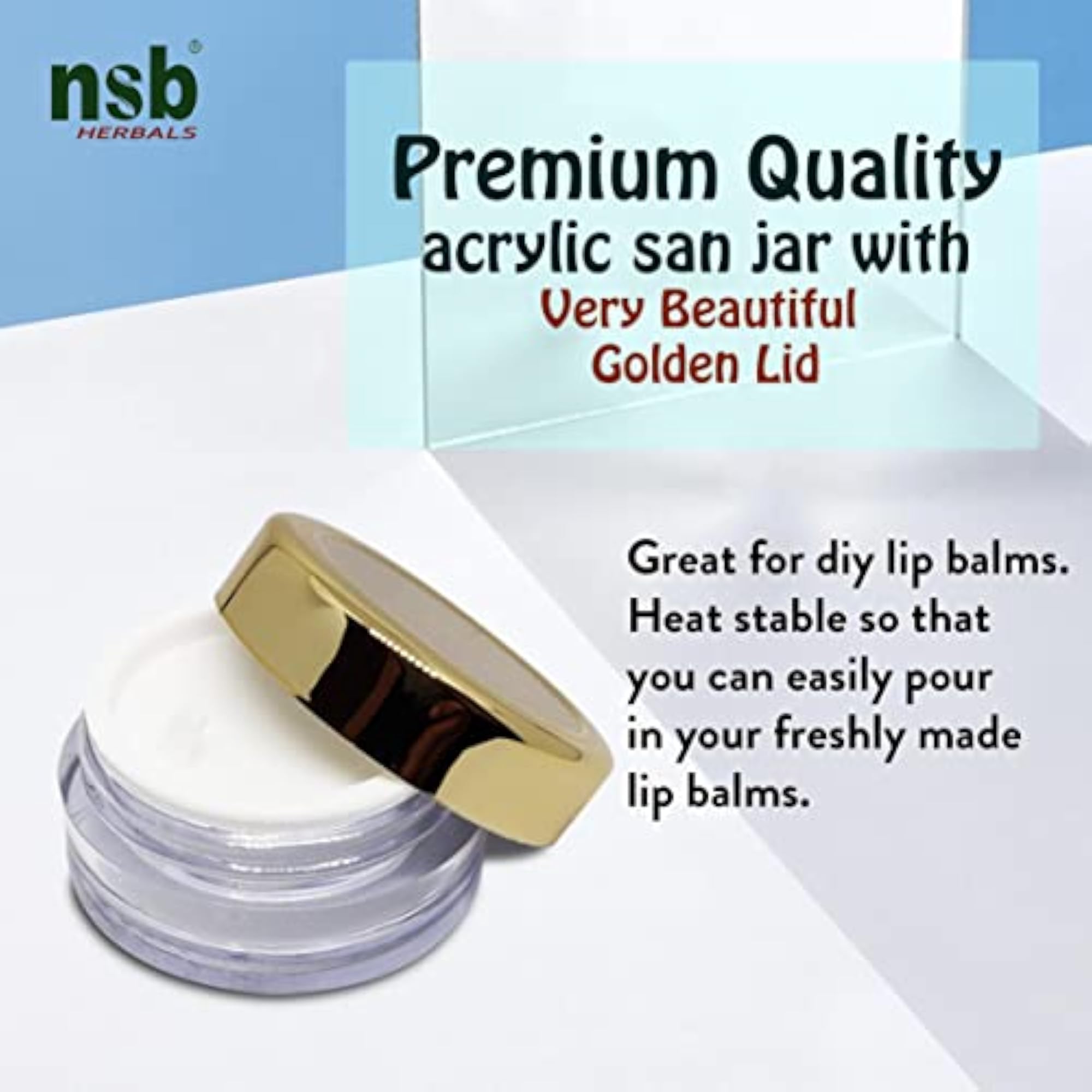 8 gm Acrylic San Jar Transparent Cosmetic Container