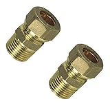  Klemmringverschraubung aus Messing, AG, 15 mm x DN 15 (1/2\