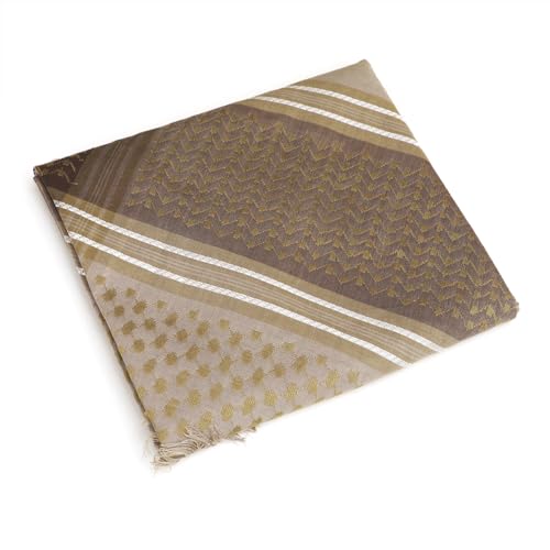 Image of PURFUN Men's Large Arab Shemagh Headscarf Muslim Headcover Shawl Keffiyeh Arabic Scarf