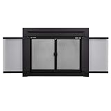 Pleasant Hearth Cl-3000 Carlisle Szklane drzwi kominkowe, czarne, małe