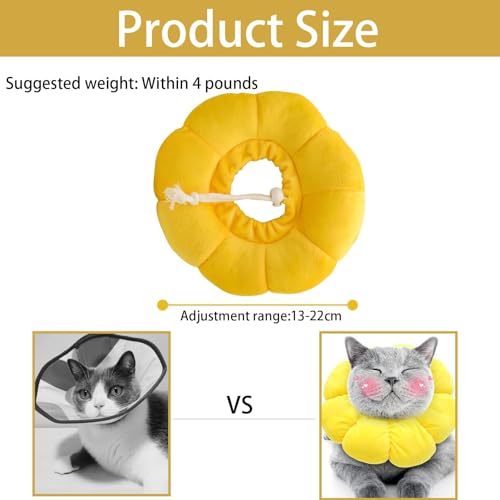 Cat Cone, Cat Cone Collar Soft, Cat Recovery Collar, Adjustable Pet Recovery Collar for Cats for Anti-Bite Lick Suitable for Pet Medical for Rehabilitation Wound Healing - Image 3