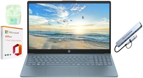 HP 15.6" Business Laptop with 1-Year Microsoft Office 365 with Co...