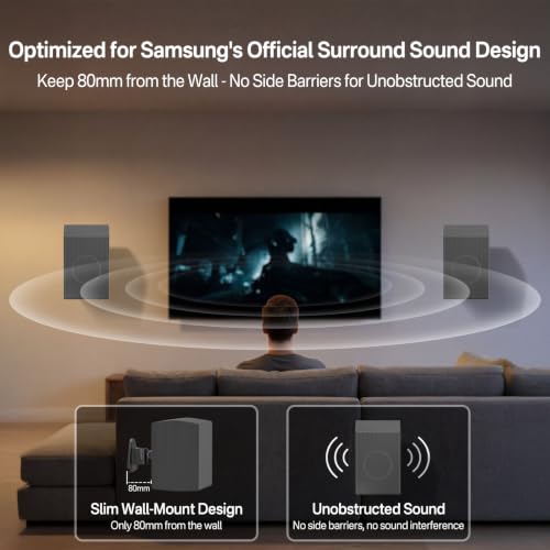 Image of Adjustable Speaker Wall Mount for Samsung Speakers With Keyhole&Thread Hole