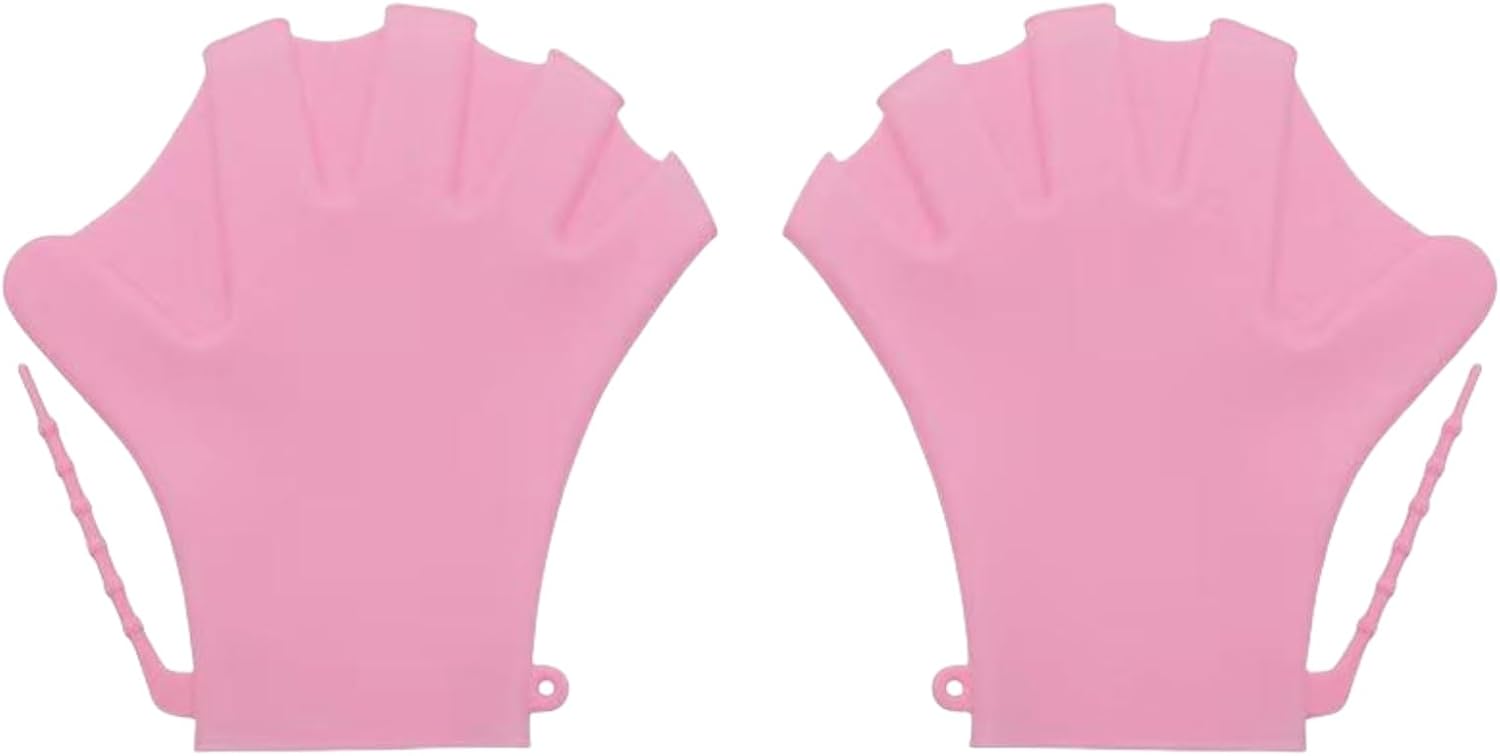 Adjustable Silicone Swim Paddles Gloves,Swim Gloves,Swimming and Snorkeling Hand Fins for Kids and Adults, Unisex,Anti-Cut,Training and Rafting,Multiple Colors Available