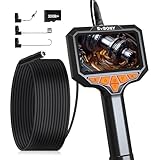 Borescope Camera with Light, Video Inspection Scope with 8 LED Lights, 1920P HD Industrial Endoscope with 4.3'' IPS Screen,16.4 ft Detachable Flexible Snake Endoscope, 32G TF Card, for Car, Mechanics
