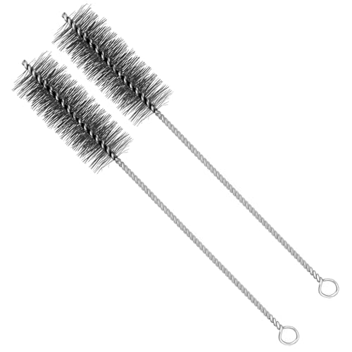 2 Pièces Brosse Métallique 40mm pour Tuyau de Poêle, Goupillon Cheminée en Acier Inoxydable, Kit Ramonage Flexible pour Nettoyage de Conduits de Fumée,...