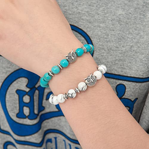 Softones Owl Gifts Owl Bracelets Healing Crystals Bracelet For Women Men Spiritual Energy Beaded Bracelet Set Gifts #TOP1