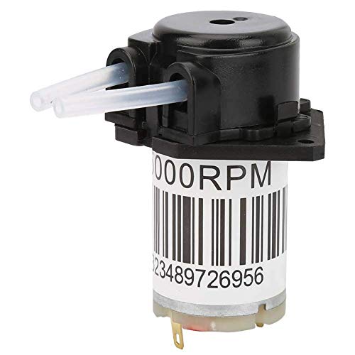 6V Silent Peristaltic Pump Schlauchpumpe Selbstansaugender Pumpendosierkopf für die chemische Analyse im Aquariumlabor(6V Flat black)
