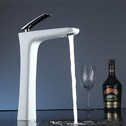 Mitigeur d'évier eau chaude et froide en laiton noir et chrome pour lavabo salle de bain