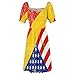 PUYWTIY Womens Casual Midi Dress Summer Beach Sundress Short Sleeve Dresses V Neck Flowy Party Dress (XS, American USA and German Grunge Flag)