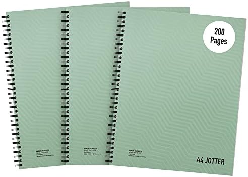SUMMITJotter, A4 Metallic Notebook, Wirebound, Lined, Pack of 3