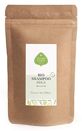 AMLA Bio Shampoo Nachfüllpackung Re-Fill Bag 500 Gramm von ELIAH SAHIL Bio zertifiziertes Pulvershampoo - Anti Haarausfall, Anti Graue Haare - plastikfreie Verpackung Cover