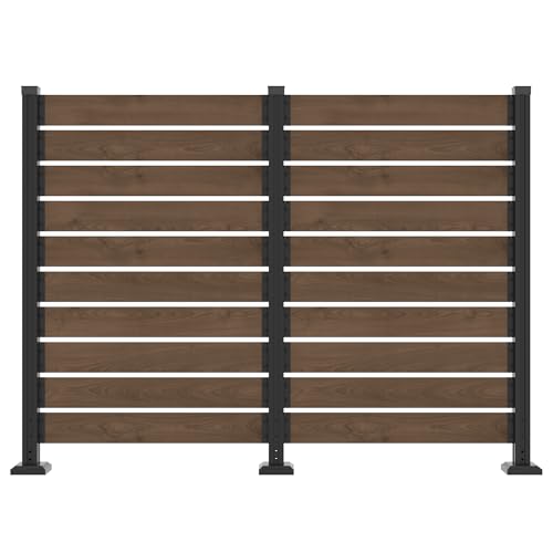 RNSOLKG 60''H x 78''W Outdoor Cedar Wood Fence Privacy Screen