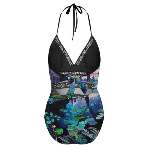 Costume de natation galbant effet peinture résistant au chlore - 5