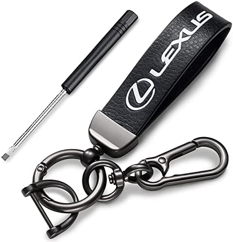 IMAUTO Leather Car Keychain Suit for Lexus RX ES GS LS NX RS GX LX RC LC RX350 is250 GX460, Car Logo Key chain for Man, Metal Key Chain for Woman, Keyring Family Present,Car Accessories