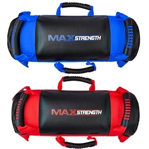 MAXSTRENGTH Weighted Power Bag with Handles and Zipper | Durable Fitness Sandbag for Weightlifting, Powerlifting, and Running | Available in 10kg, 15kg, 20kg, and 25kg