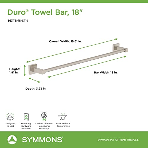 Symmons 363Tb-18-Stn Duro 18 In. Wall-Mounted Towel Bar In Satin Nickel #TOP3