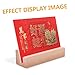 DOITOOL Wooden Photo Card Holder Stand for Desk Calendar Versatile Display Base for Photos Cards and Memo Clips Sturdy Natural Construction