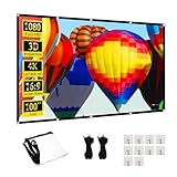 TOWOND Foldable 100' Portable Projector Screen - Wrinkle Free, 160° View, Quick Setup...