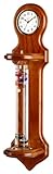 Cylindrical decorative thermometer and clock